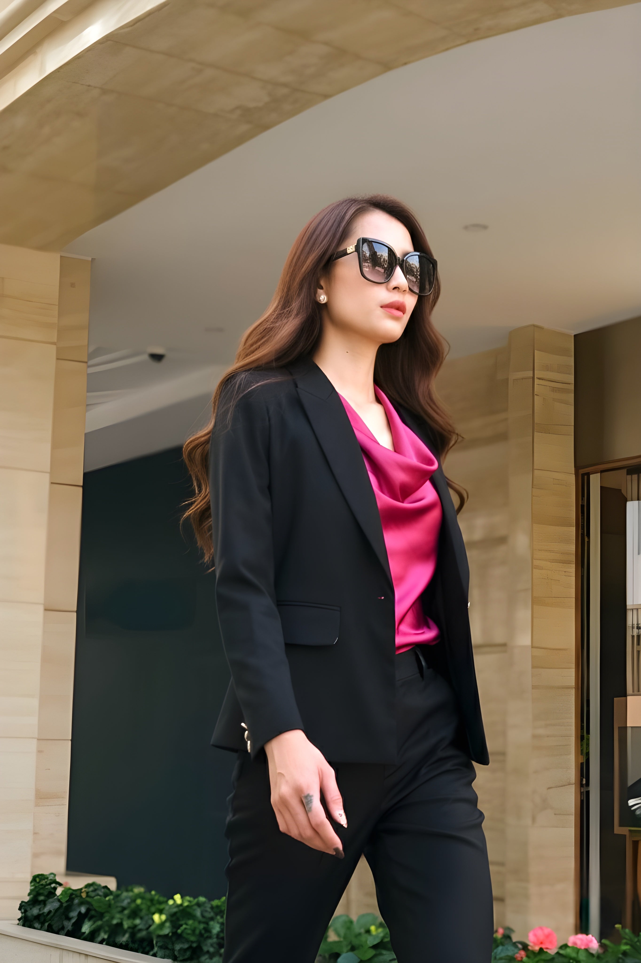Áo khoác blazer đen thời trang Hity