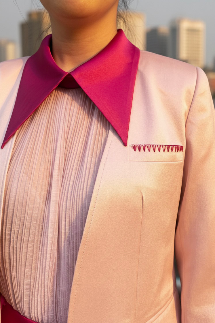 Áo khoác blazer vest nữ thêu tay thời trang Hity