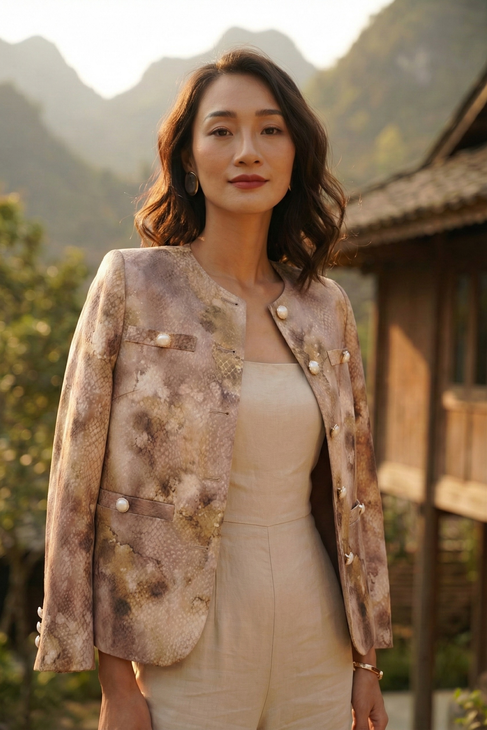 Áo khoác jacket loang màu Thời trang Hity