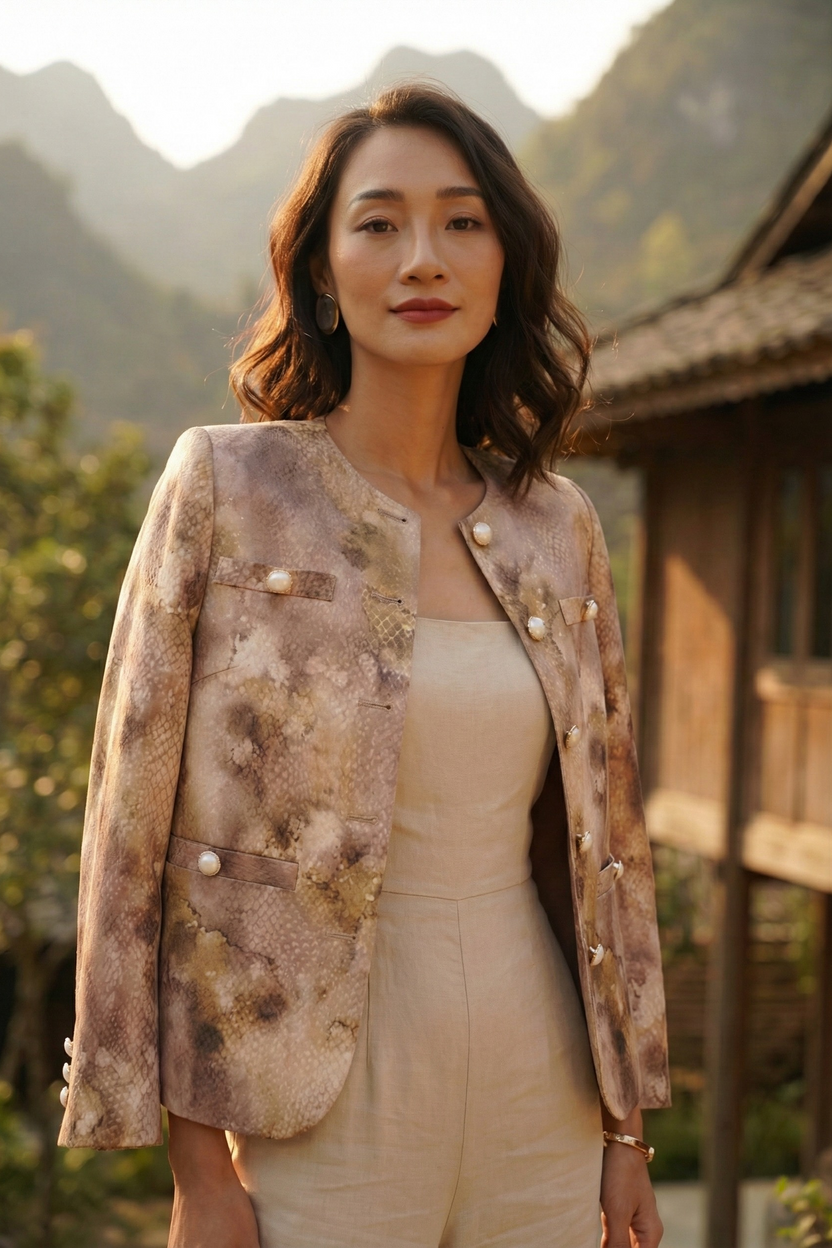 Áo khoác jacket loang màu Thời trang Hity