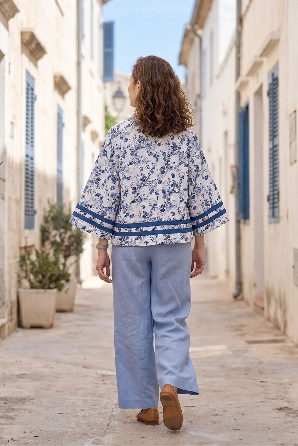 Áo khoác cổ ve linen thời trang Hity