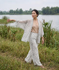 Bộ áo khoác kimono phối quần chấm bi thời trang Hity