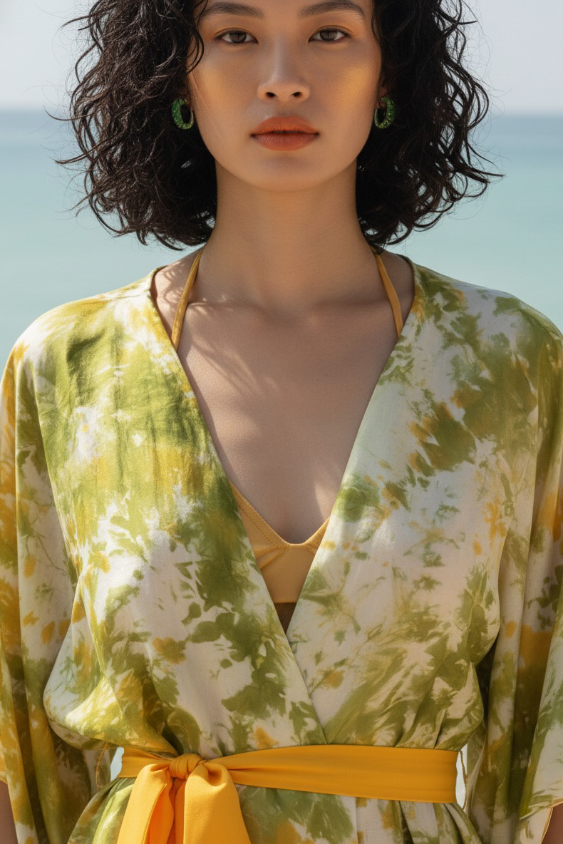 Áo khoác kimono lụa tơ tằm thời trang Hity