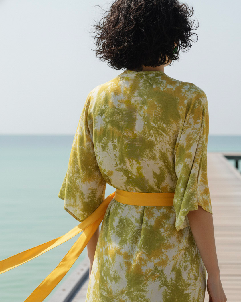 Áo khoác kimono lụa tơ tằm thời trang Hity