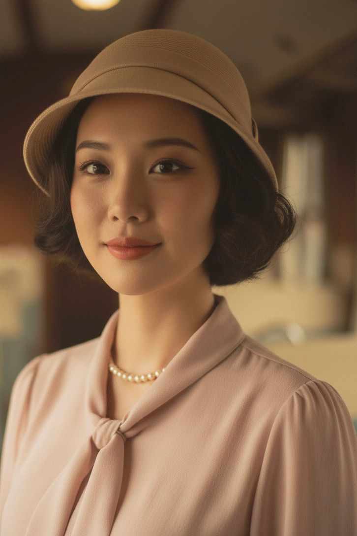 Áo kiểu cổ nơ retro thời trang Hity