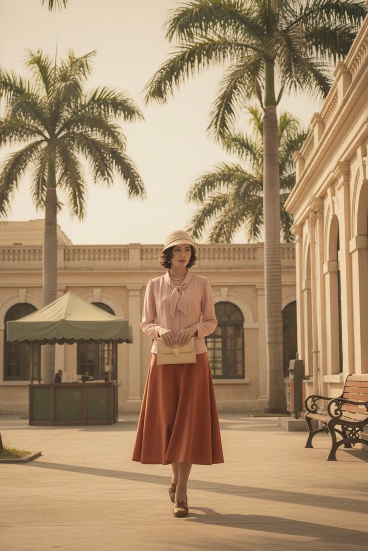 Áo kiểu cổ nơ retro thời trang Hity