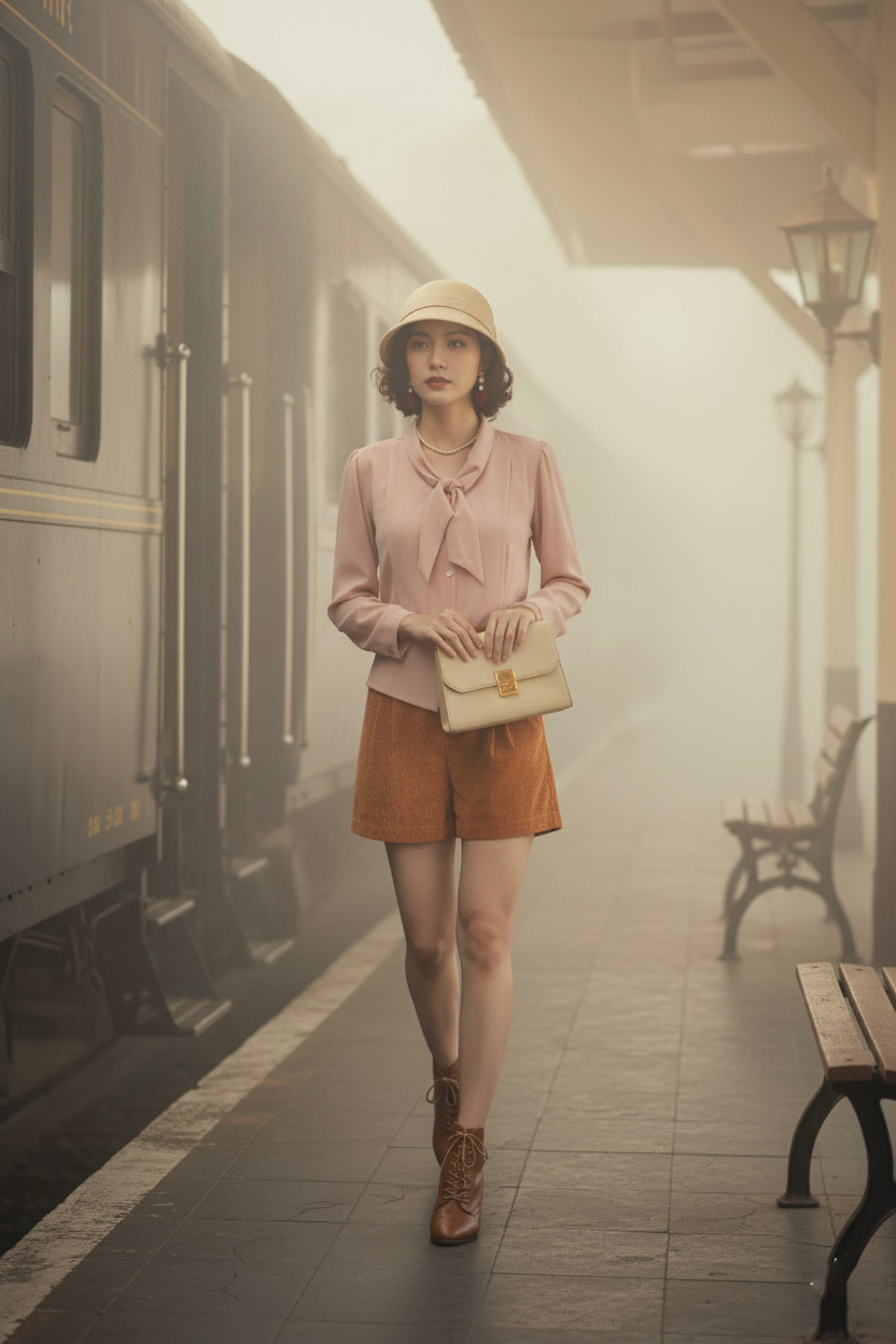 Áo kiểu cổ nơ retro thời trang Hity