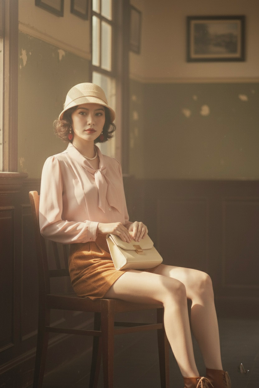 Áo kiểu cổ nơ retro thời trang Hity