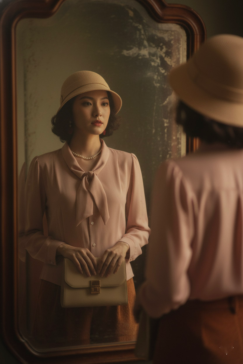 Áo kiểu cổ nơ retro thời trang Hity