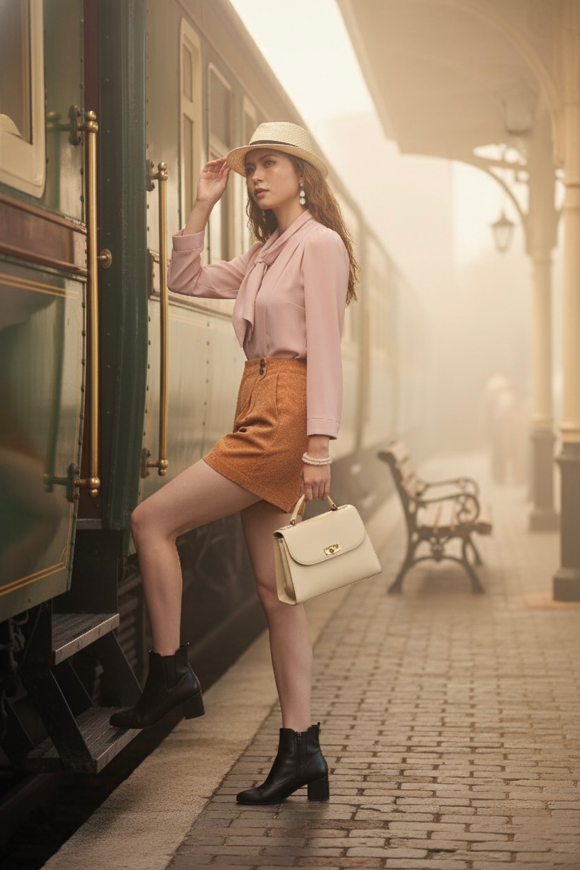 Áo kiểu cổ nơ retro thời trang Hity