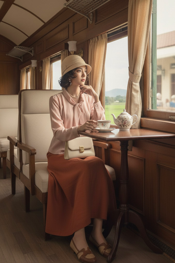 Áo kiểu cổ nơ retro thời trang Hity