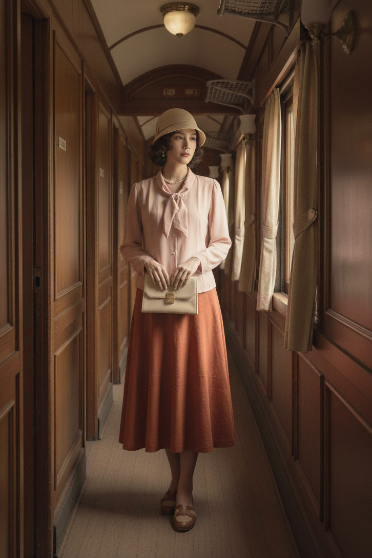 Áo kiểu cổ nơ retro thời trang Hity