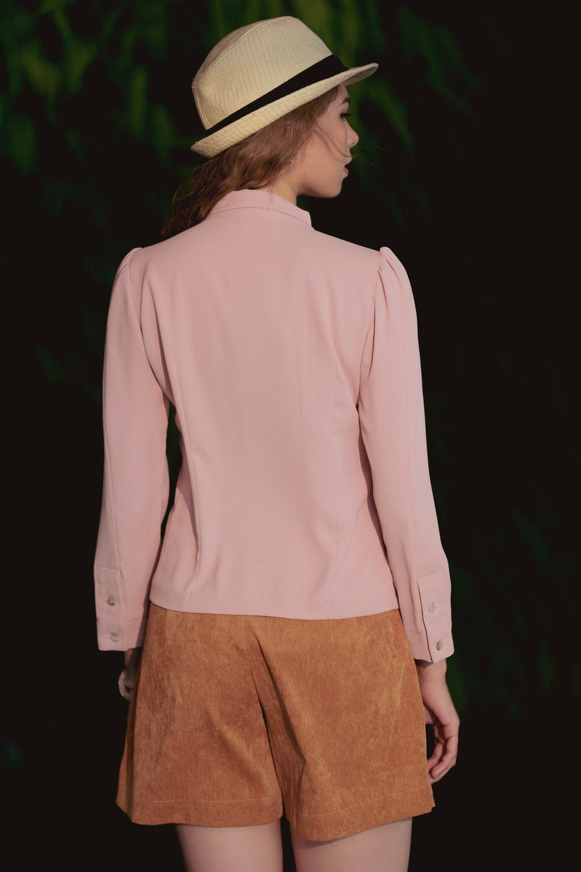 Áo kiểu cổ nơ retro thời trang Hity