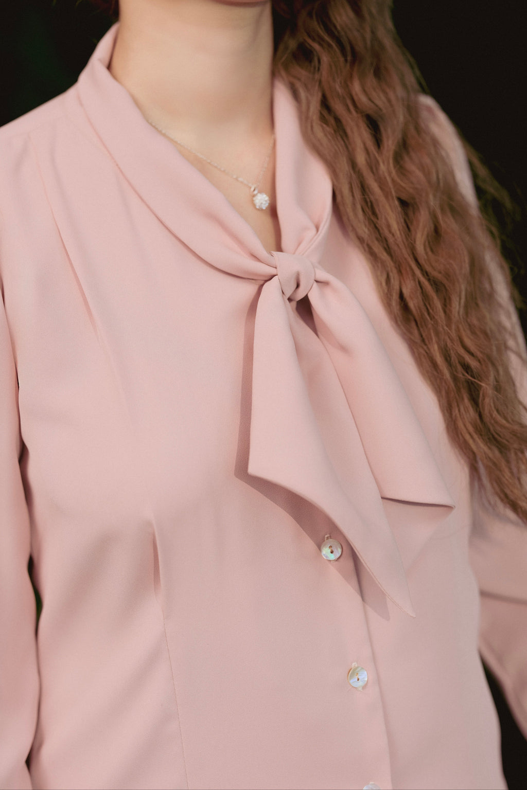 Áo kiểu cổ nơ retro thời trang Hity