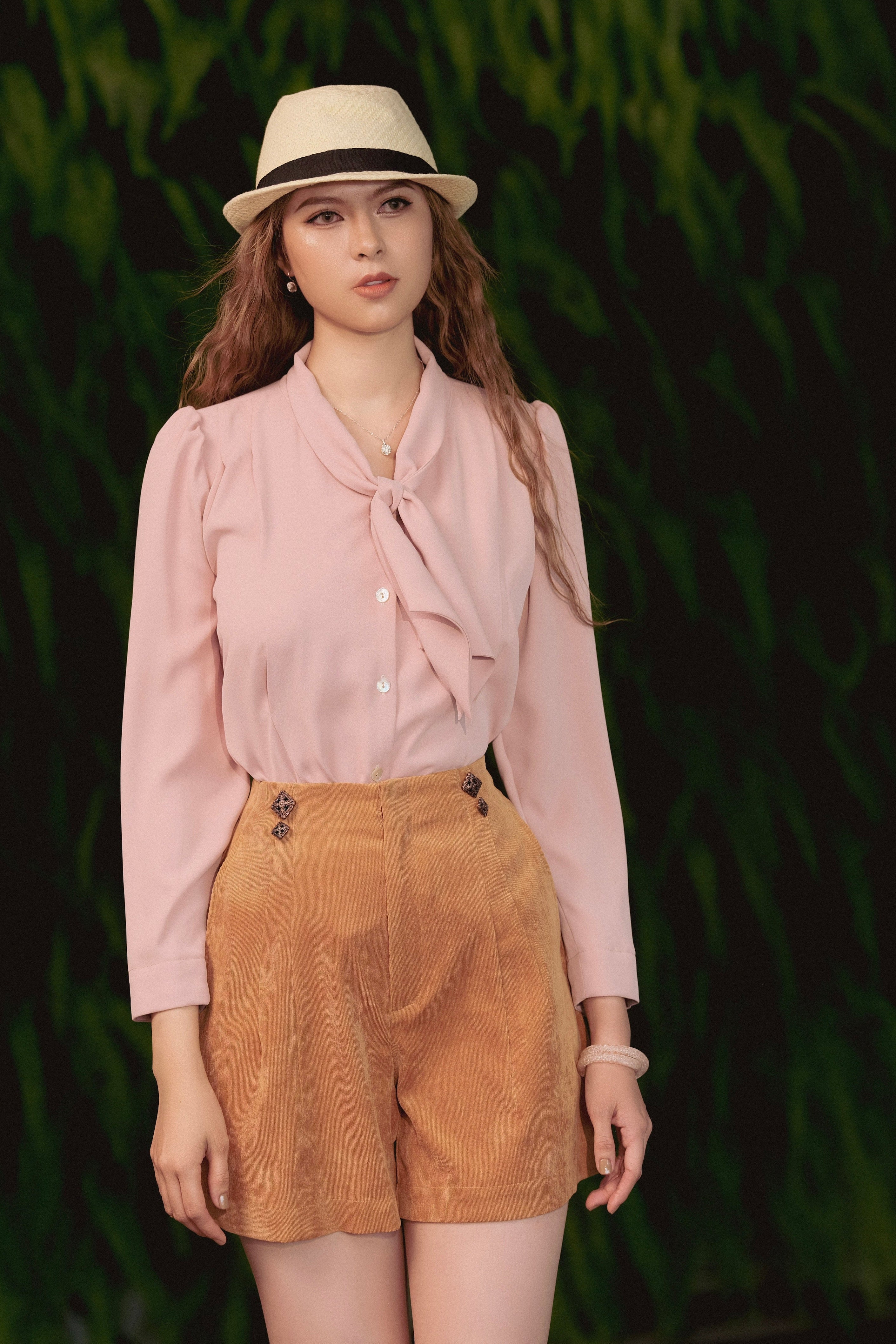 Áo kiểu cổ nơ retro thời trang Hity