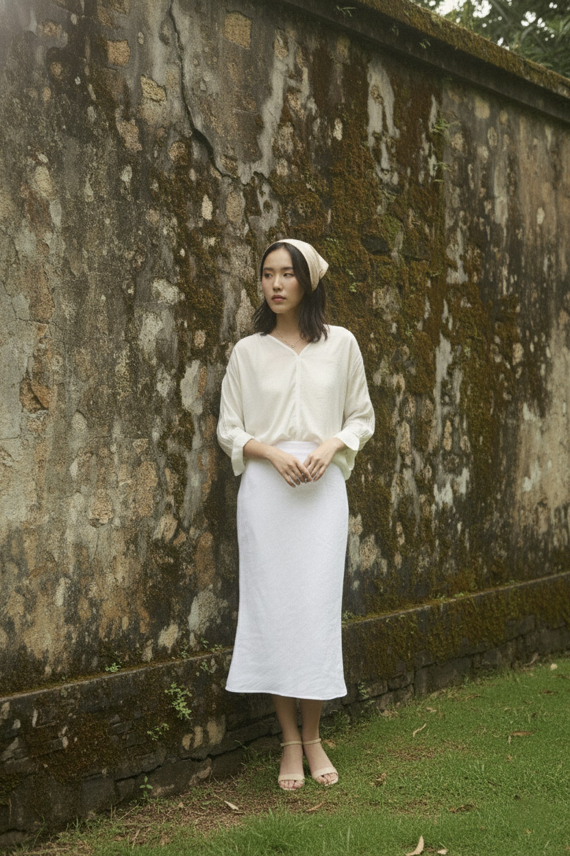 Áo kiểu cổ tim tay dài phối ren thời trang Hity