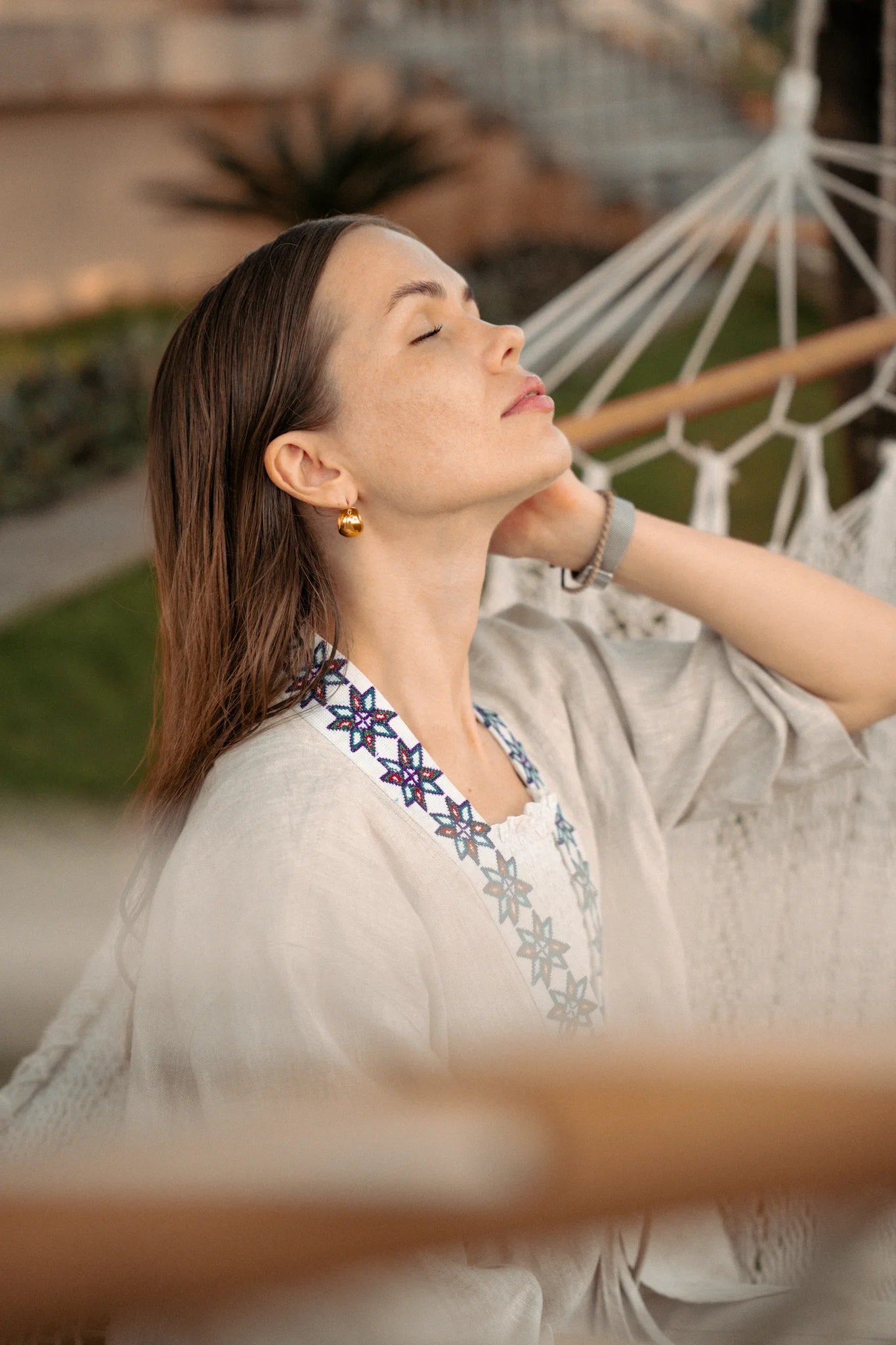 Áo khoác kimono linen phối thổ cẩm thời trang Hity