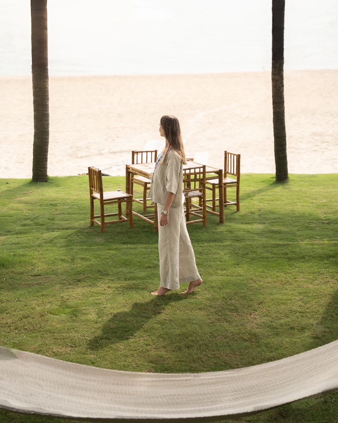 Áo khoác kimono linen phối thổ cẩm thời trang Hity