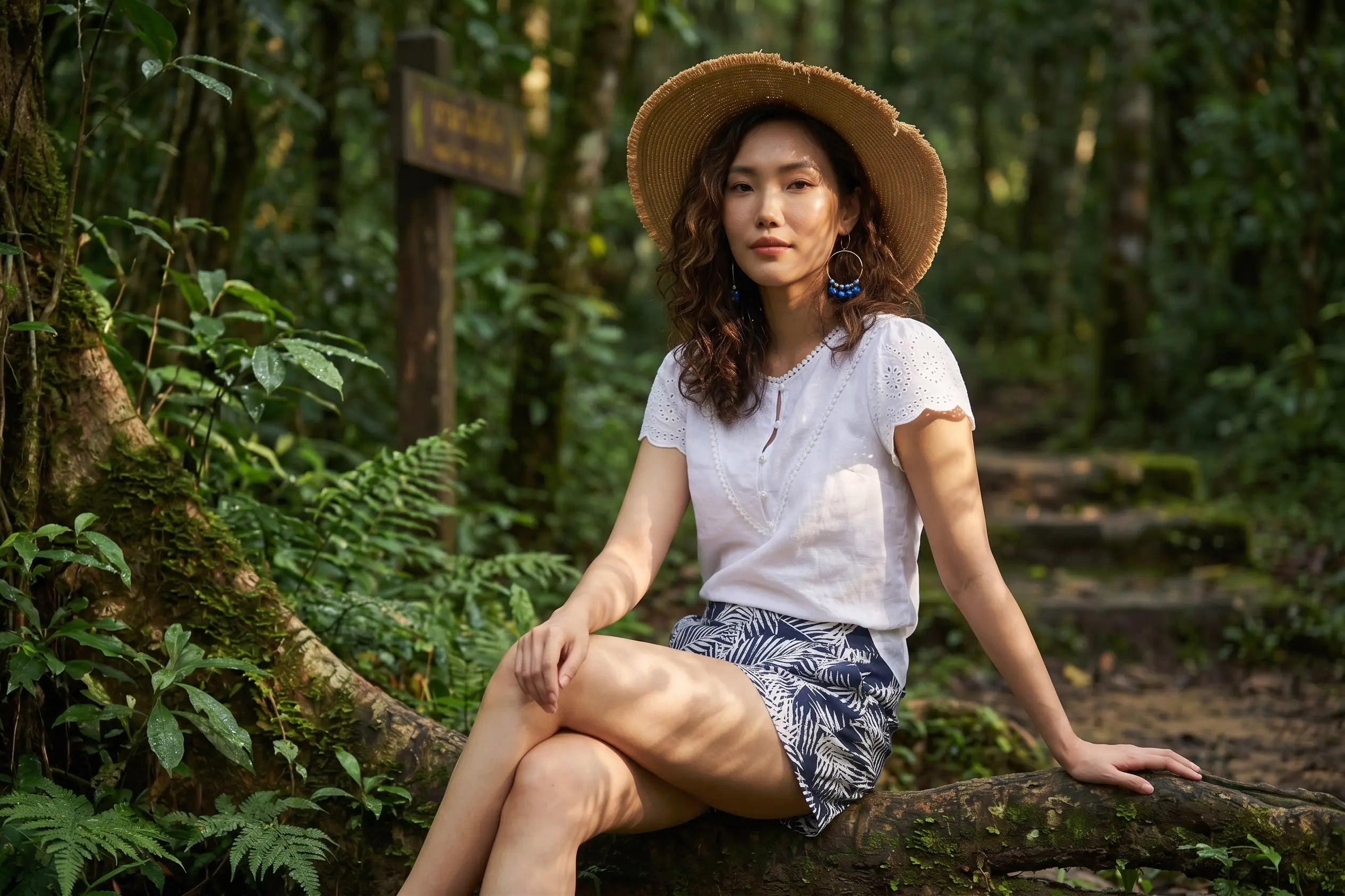 Áo linen trắng phối ren thời trang Hity