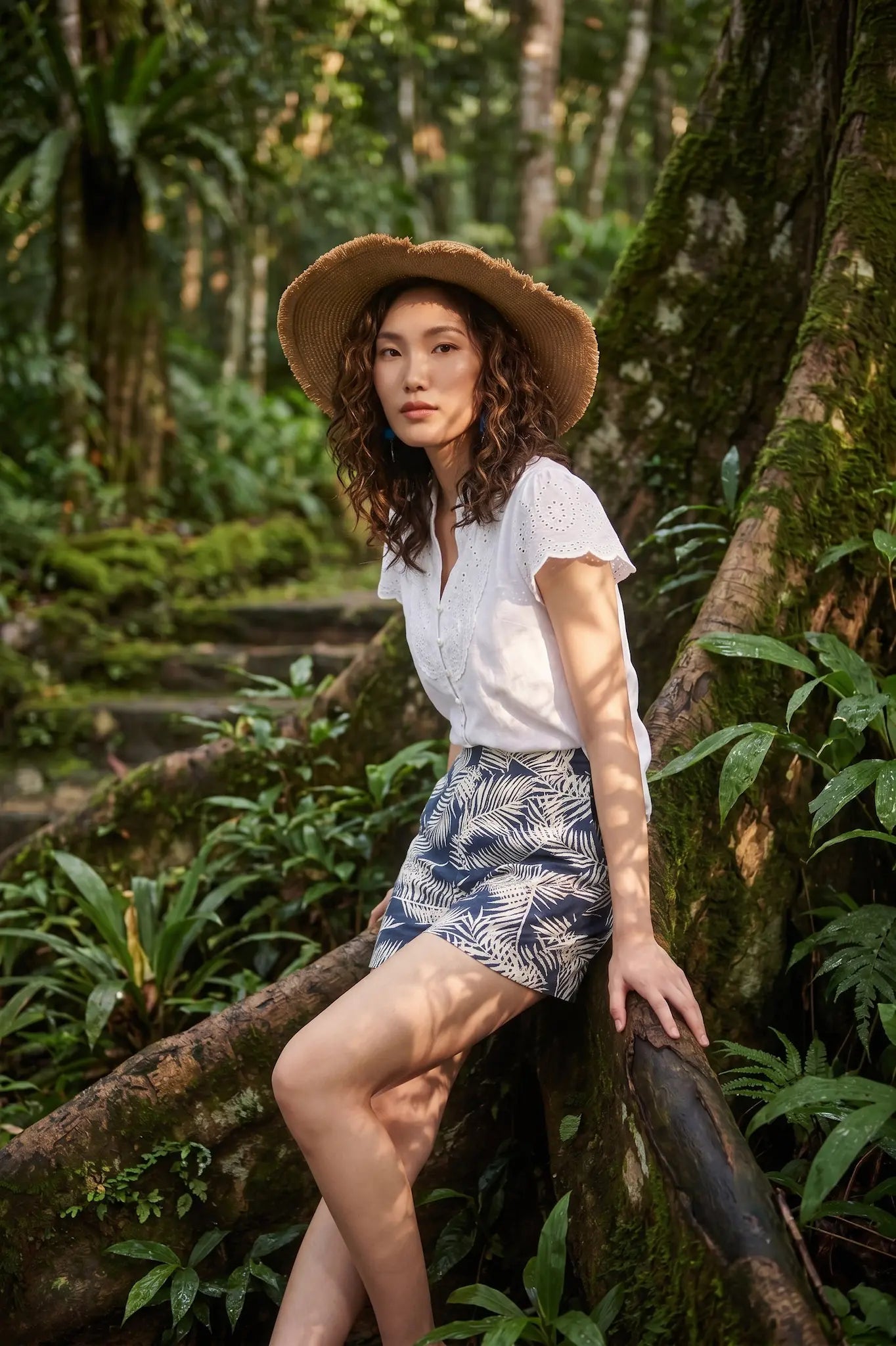 Áo linen trắng phối ren thời trang Hity