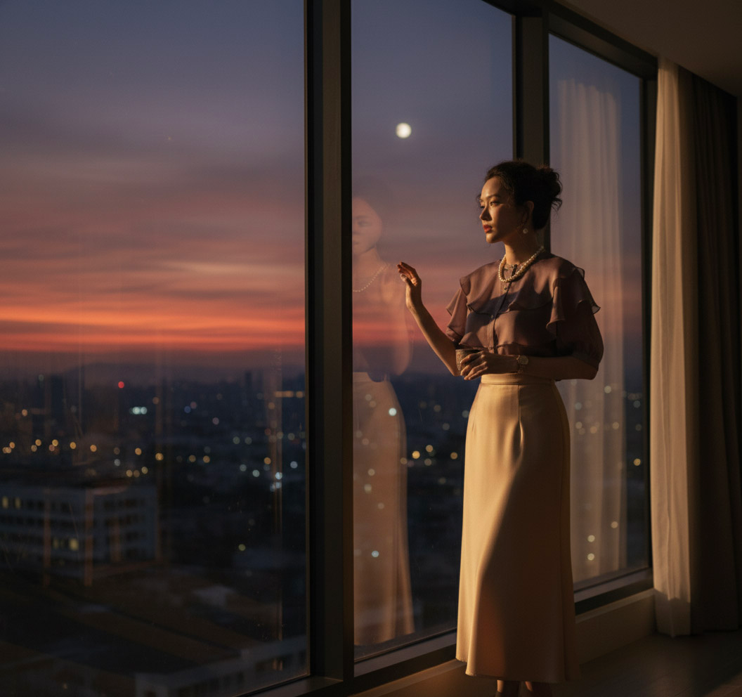 Áo organza tím khói tay phồng thời trang Hity