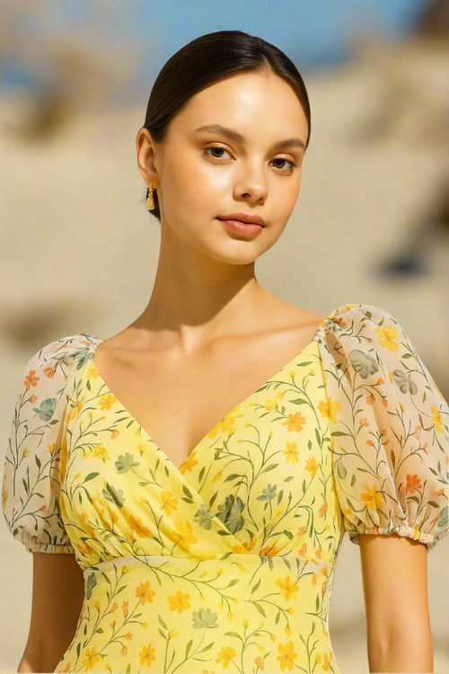 Áo peplum hở lưng tay phồng Soleil thời trang Hity