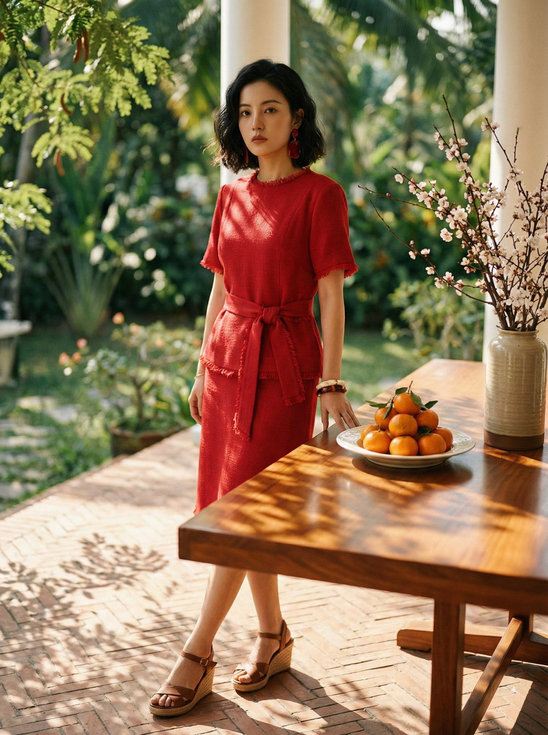 Áo Thắt Eo Peplum Tua Rua Thanh Minh