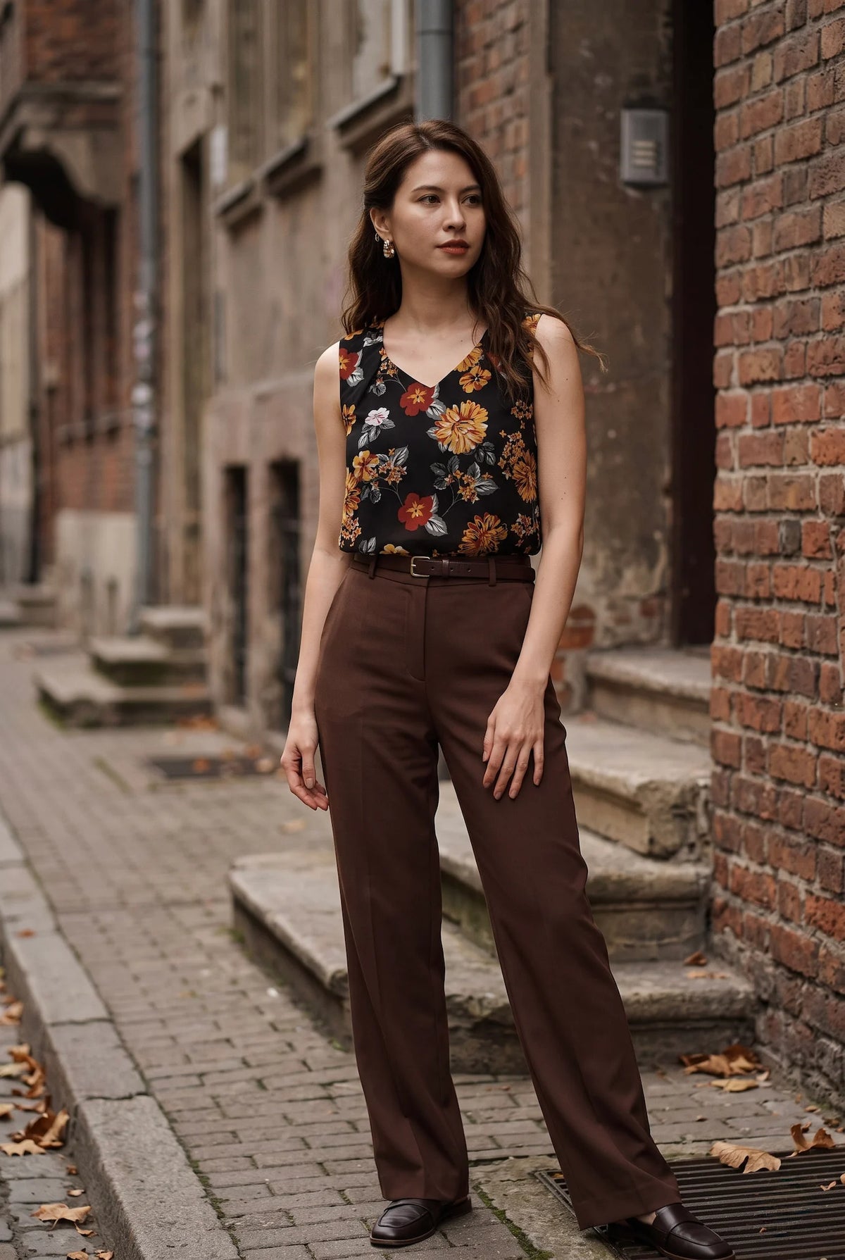 Áo sát nách chiffon hoa cúc phong cách trẻ thời trang Hity