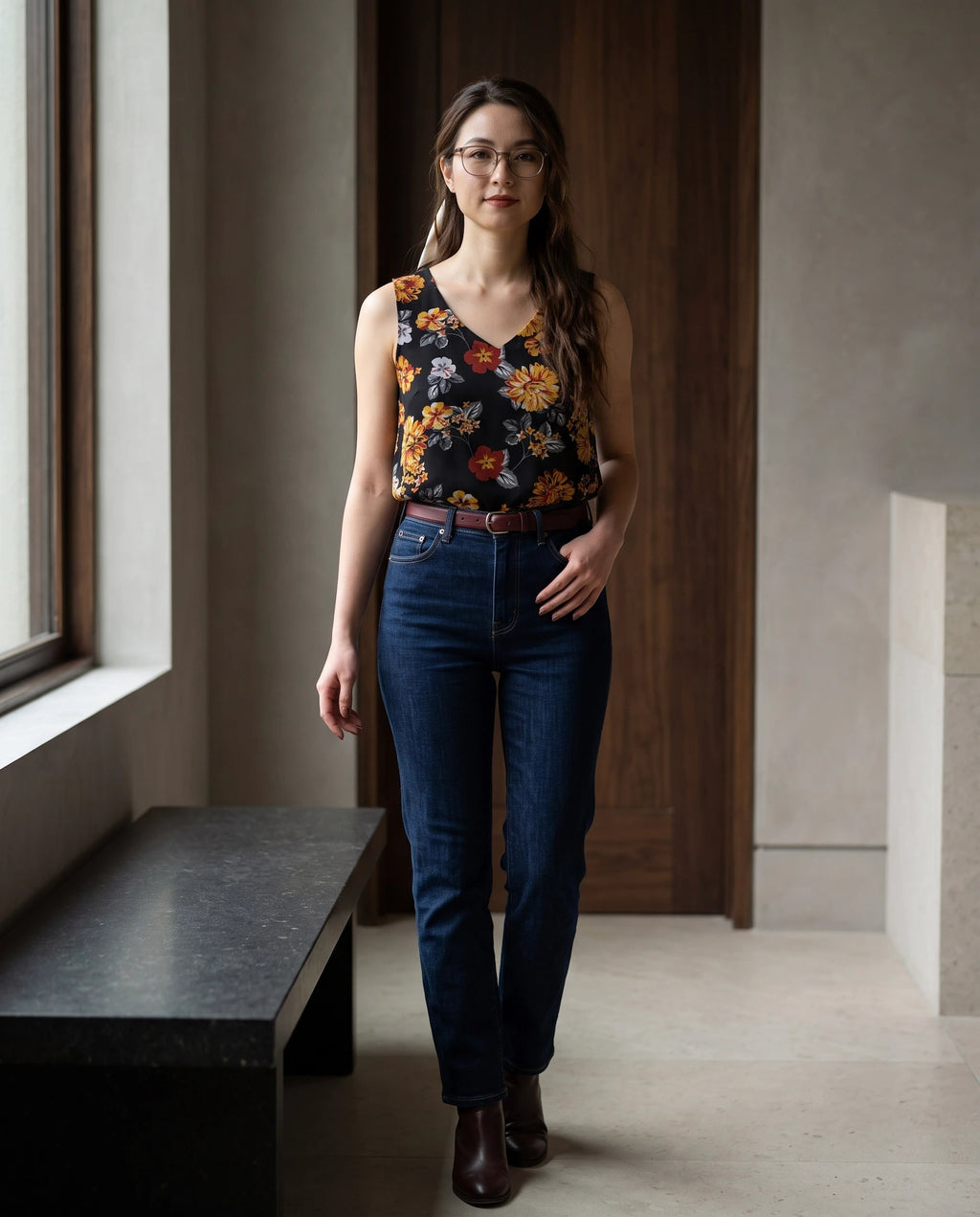 Áo sát nách chiffon hoa cúc phong cách trẻ thời trang Hity