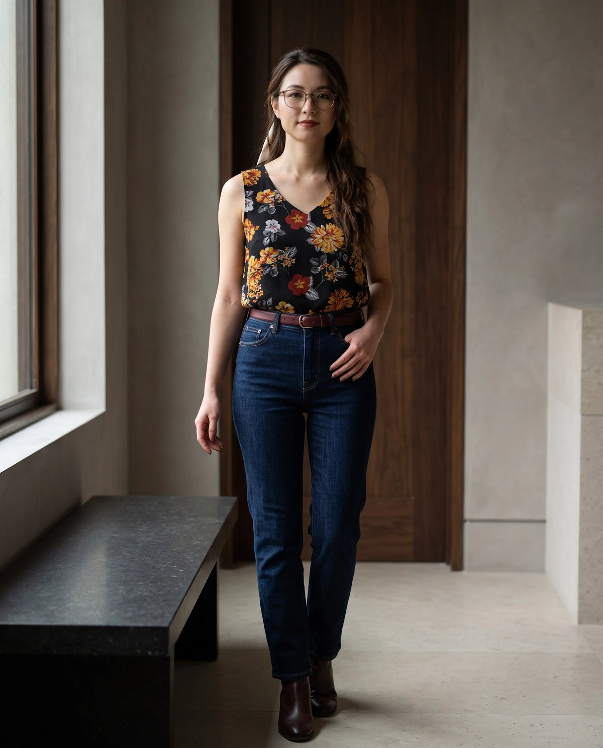 Áo sát nách chiffon hoa cúc phong cách trẻ thời trang Hity