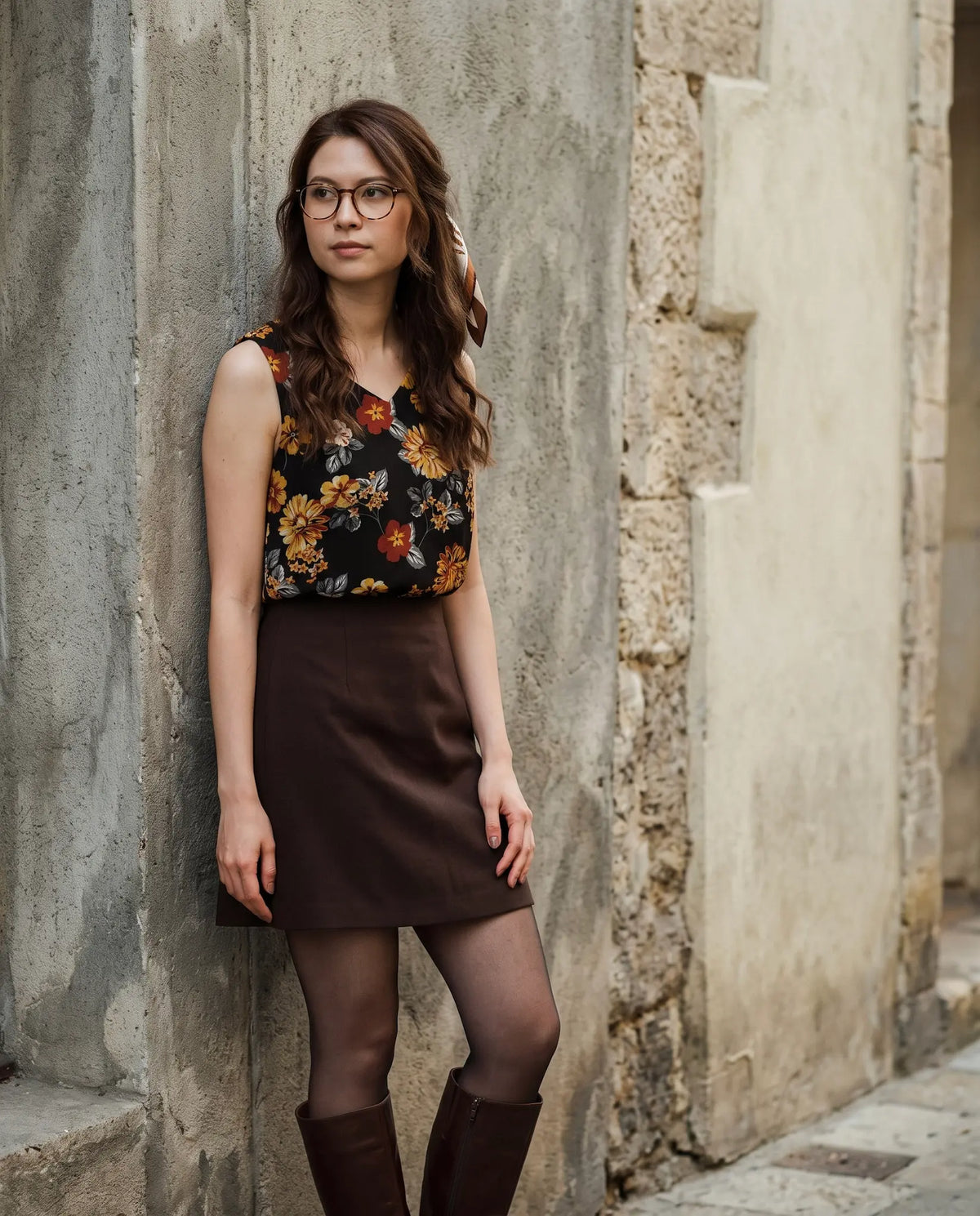 Áo sát nách chiffon hoa cúc phong cách trẻ thời trang Hity