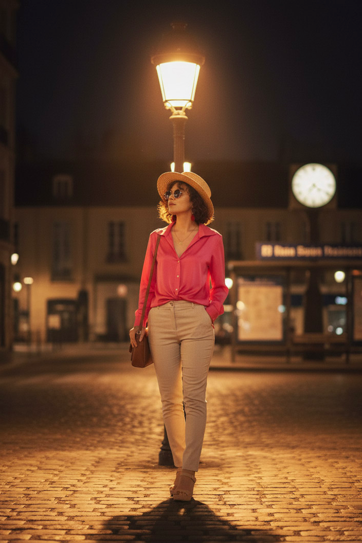 Áo sơ mi dáng rộng oversize hồng sen thời trang Hity