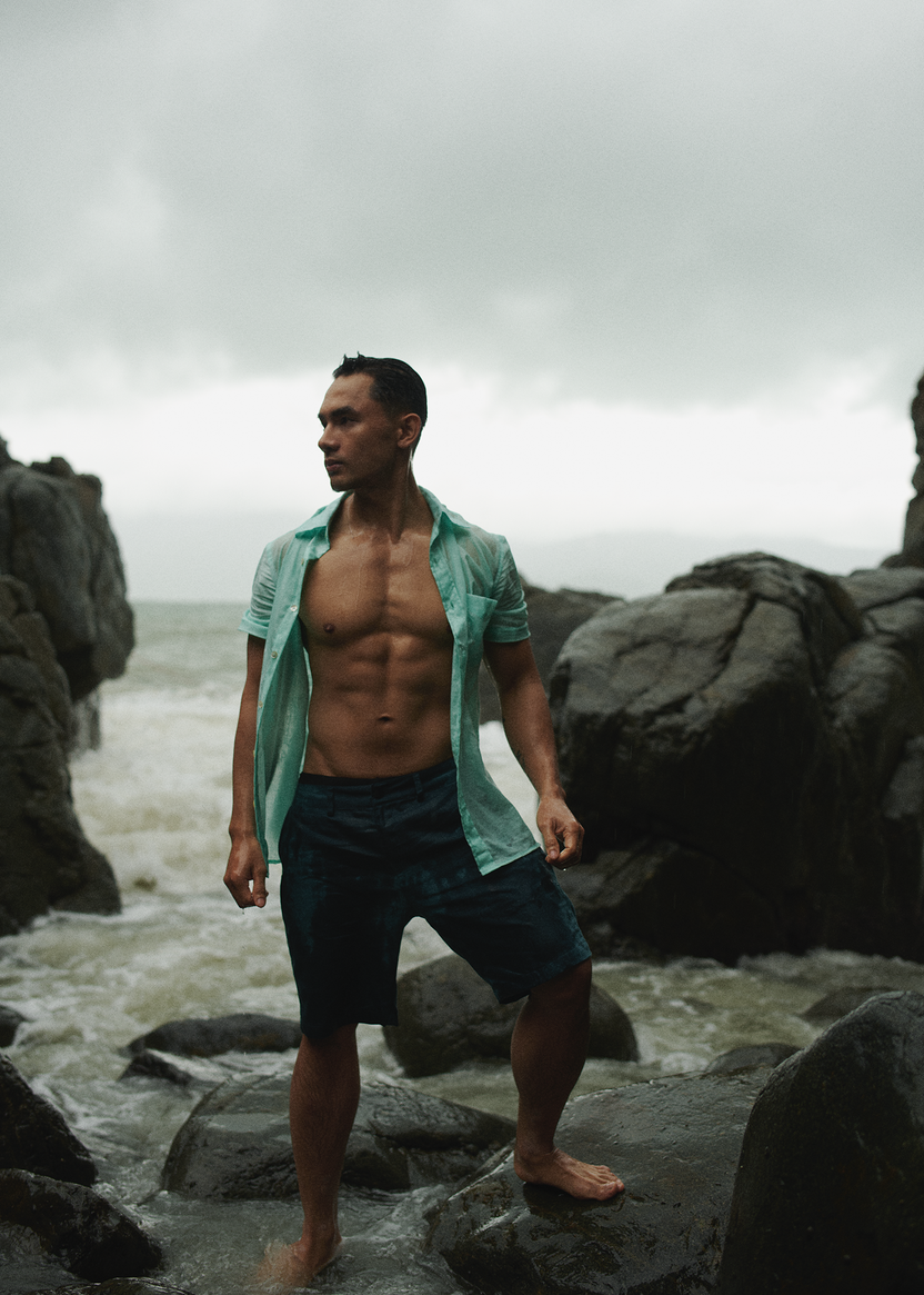 Áo sơ mi nam tay ngắn linen thời trang Hity