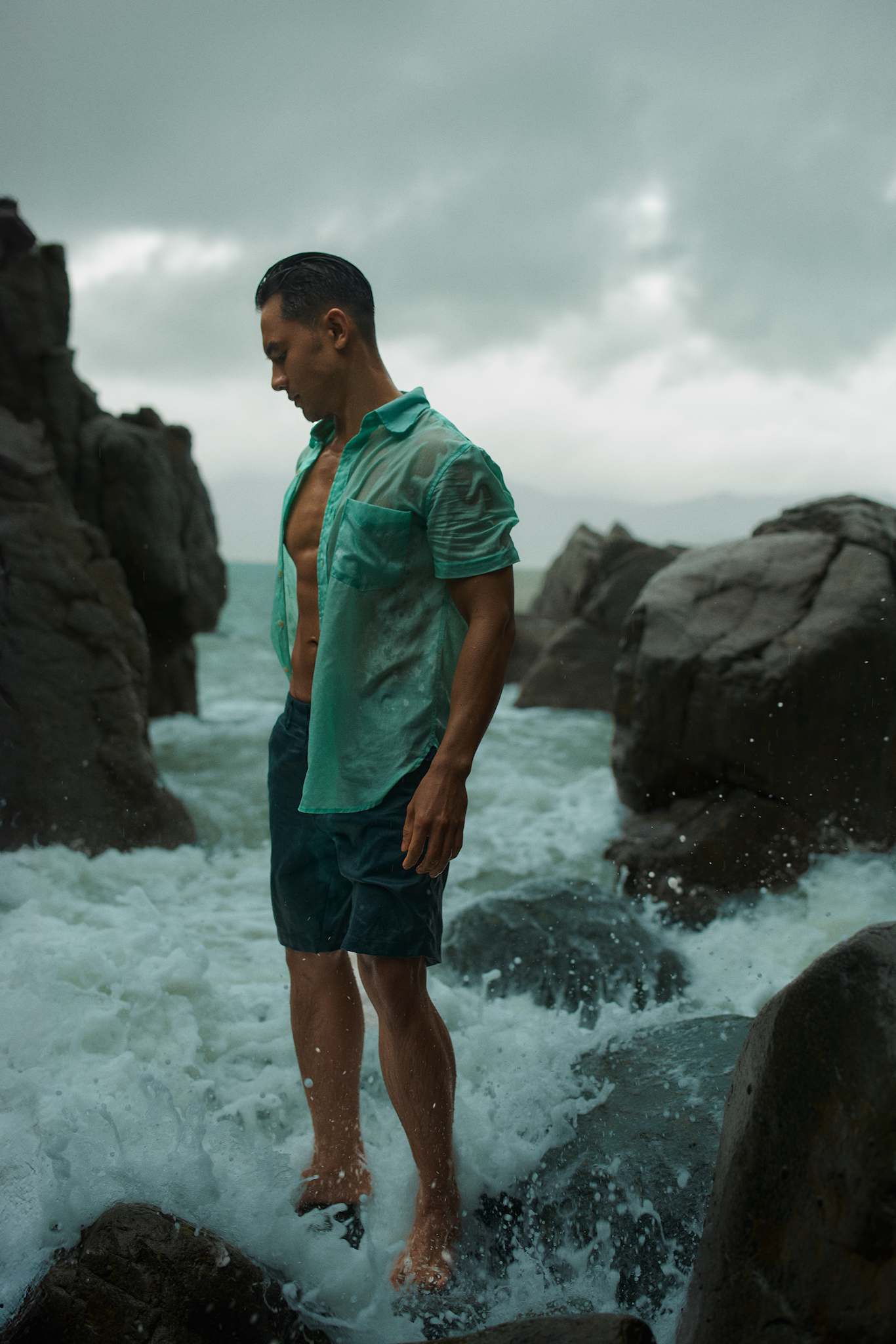 Áo sơ mi nam tay ngắn linen thời trang Hity