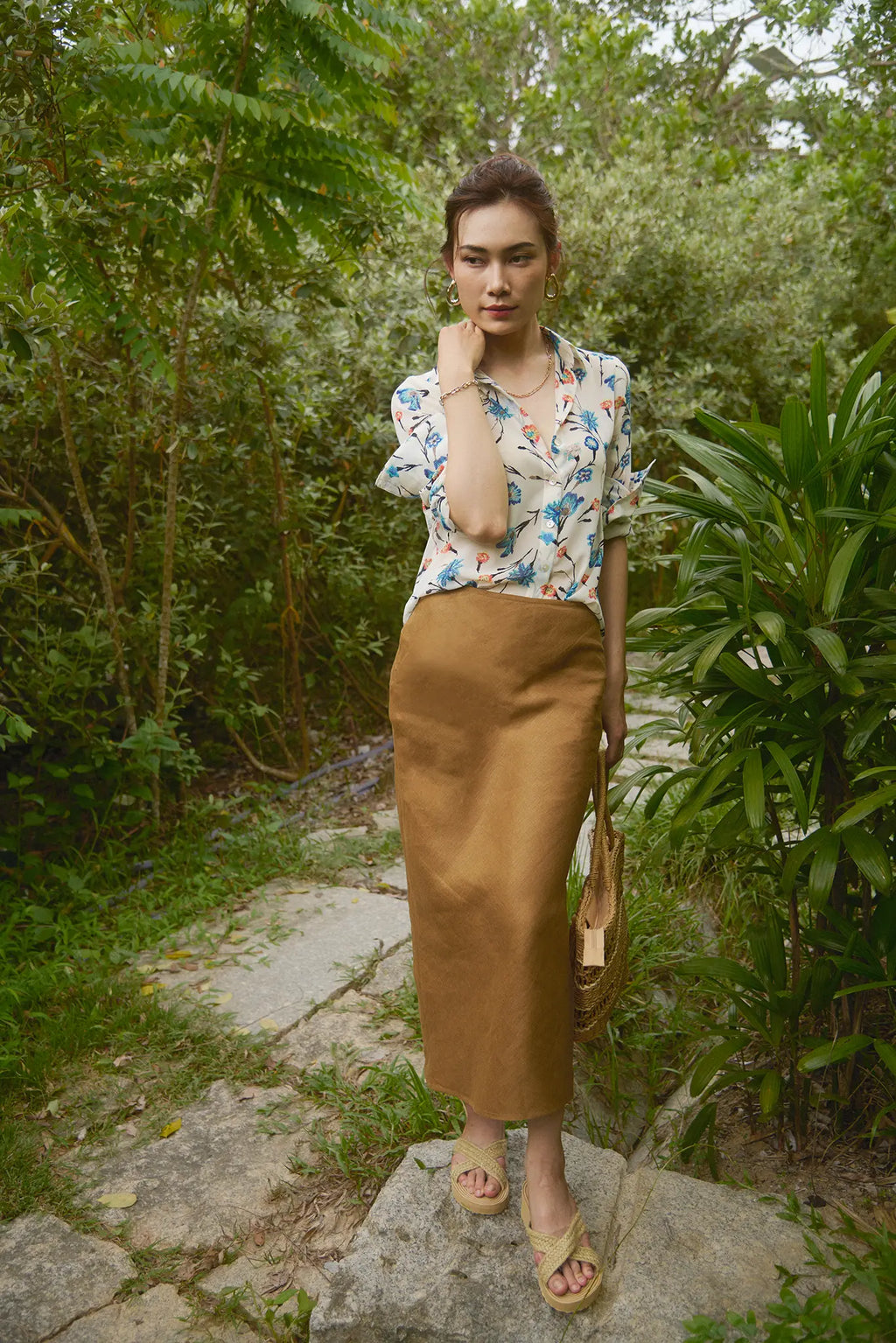 Áo sơ mi voan hoa thời trang Hity