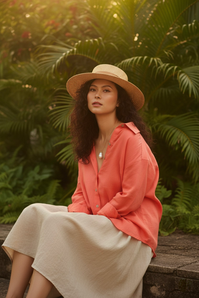 Áo sơ mi tay dài form rộng oversize linen thời trang Hity