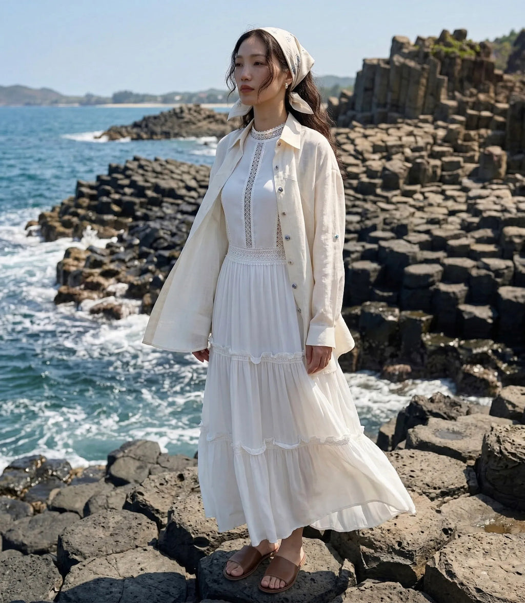 Áo sơ mi dáng rộng oversize linen thời trang Hity
