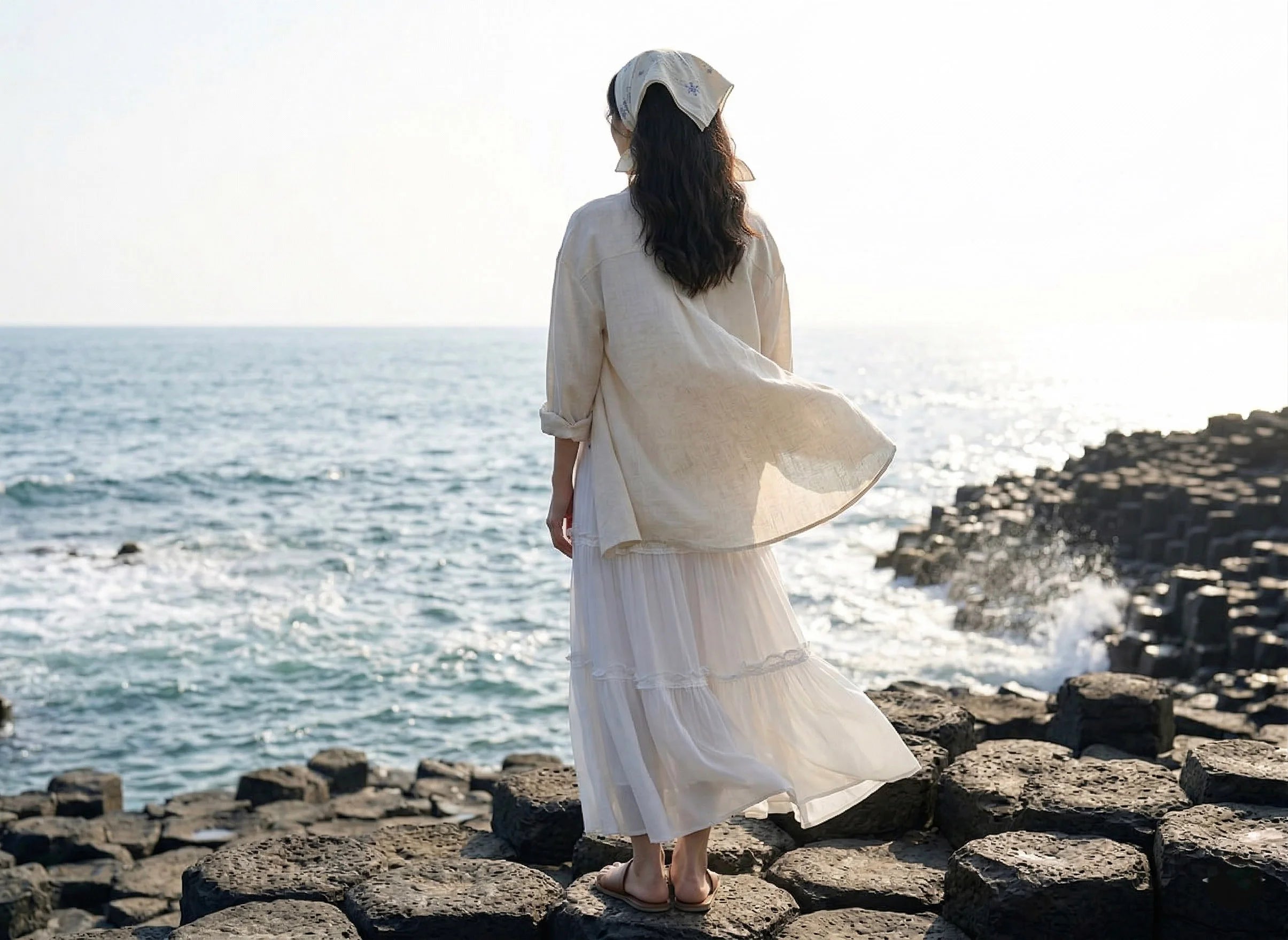 Áo sơ mi dáng rộng oversize linen thời trang Hity
