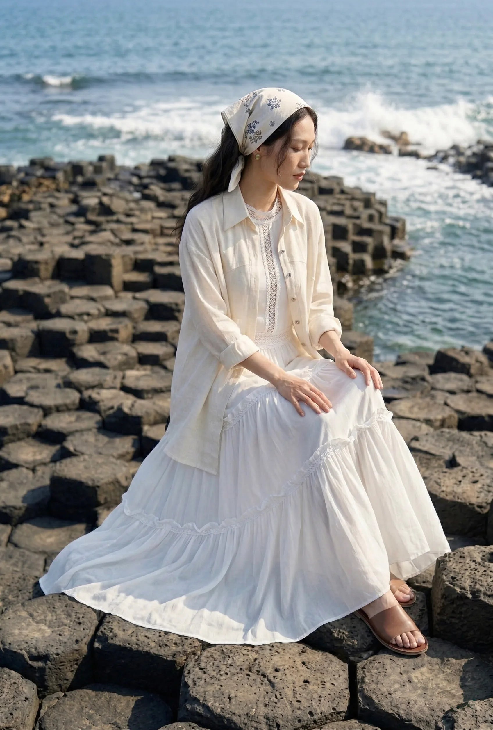 Áo sơ mi dáng rộng oversize linen thời trang Hity