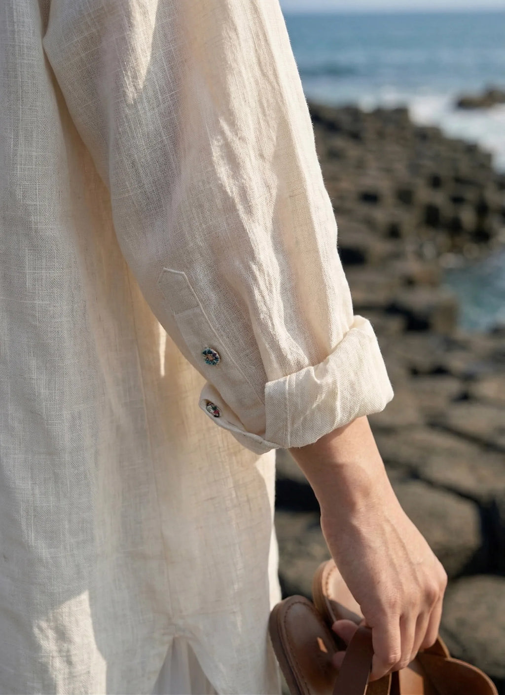 Áo sơ mi dáng rộng oversize linen thời trang Hity