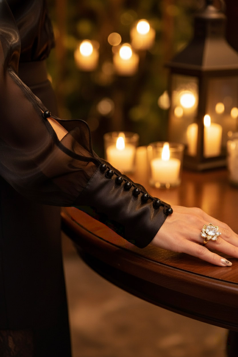 Áo sơ mi xuyên thấu organza sheer thời trang Hity