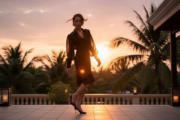 Áo sơ mi xuyên thấu organza sheer thời trang Hity