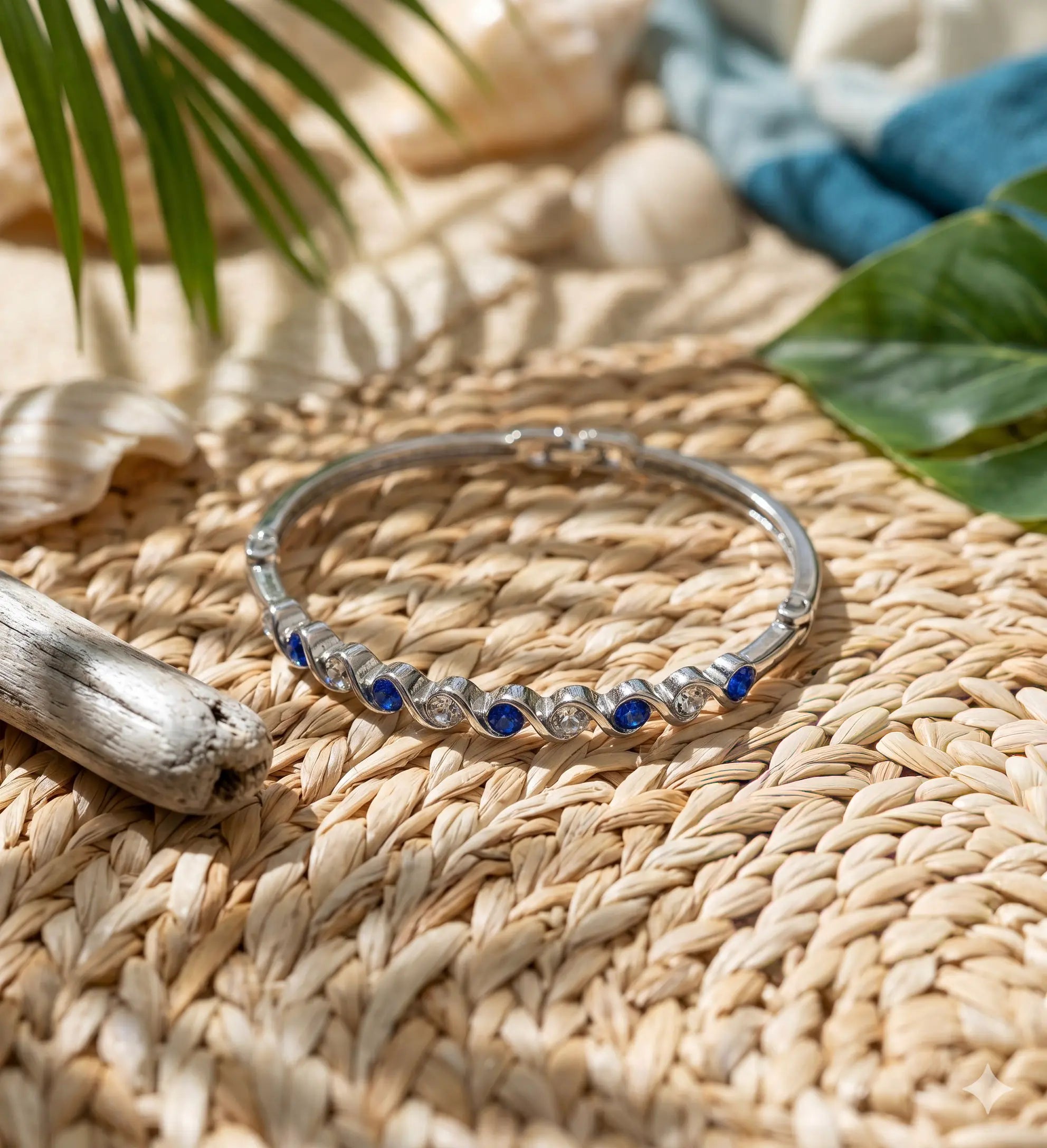 Bộ set trang sức pha lê xanh thời trang Hity
