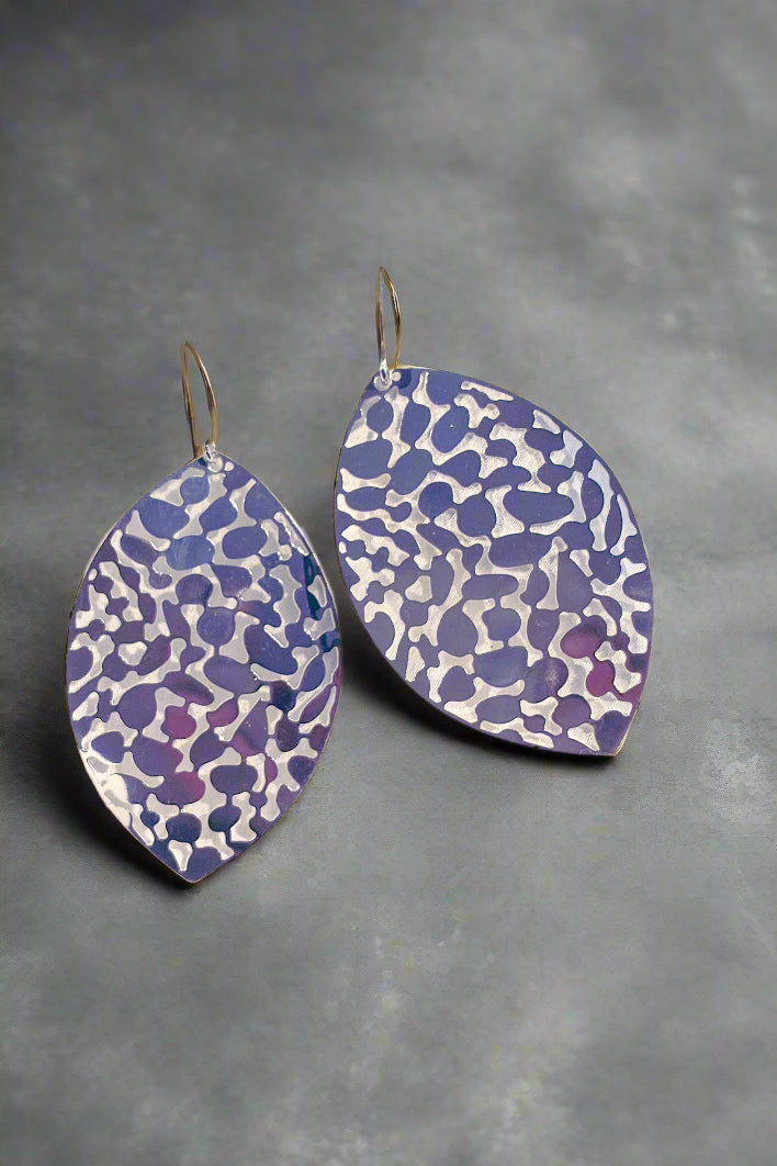 Bông tai bạc chạm trổ cut out filigree thời trang Hity