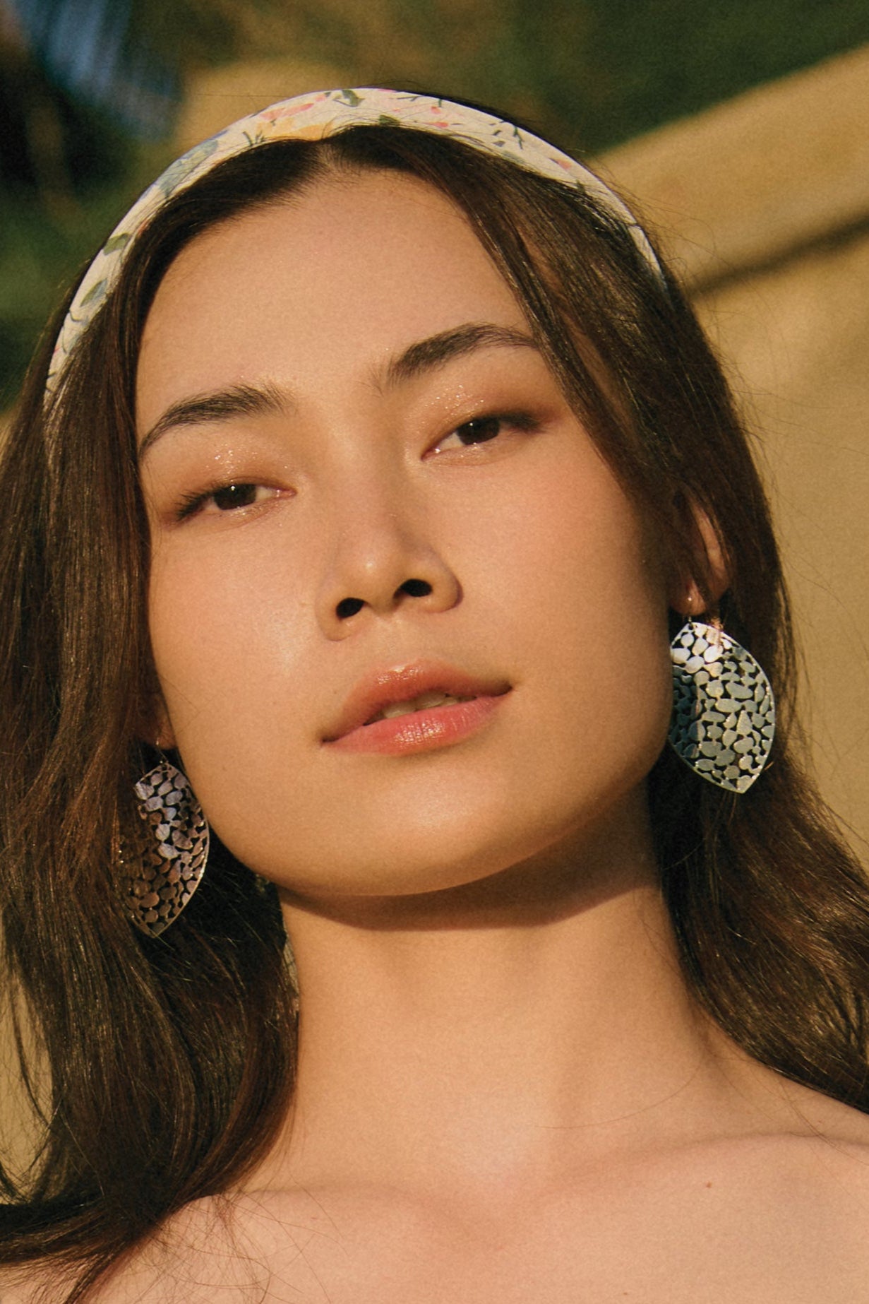 Bông tai bạc chạm trổ cut out filigree thời trang Hity