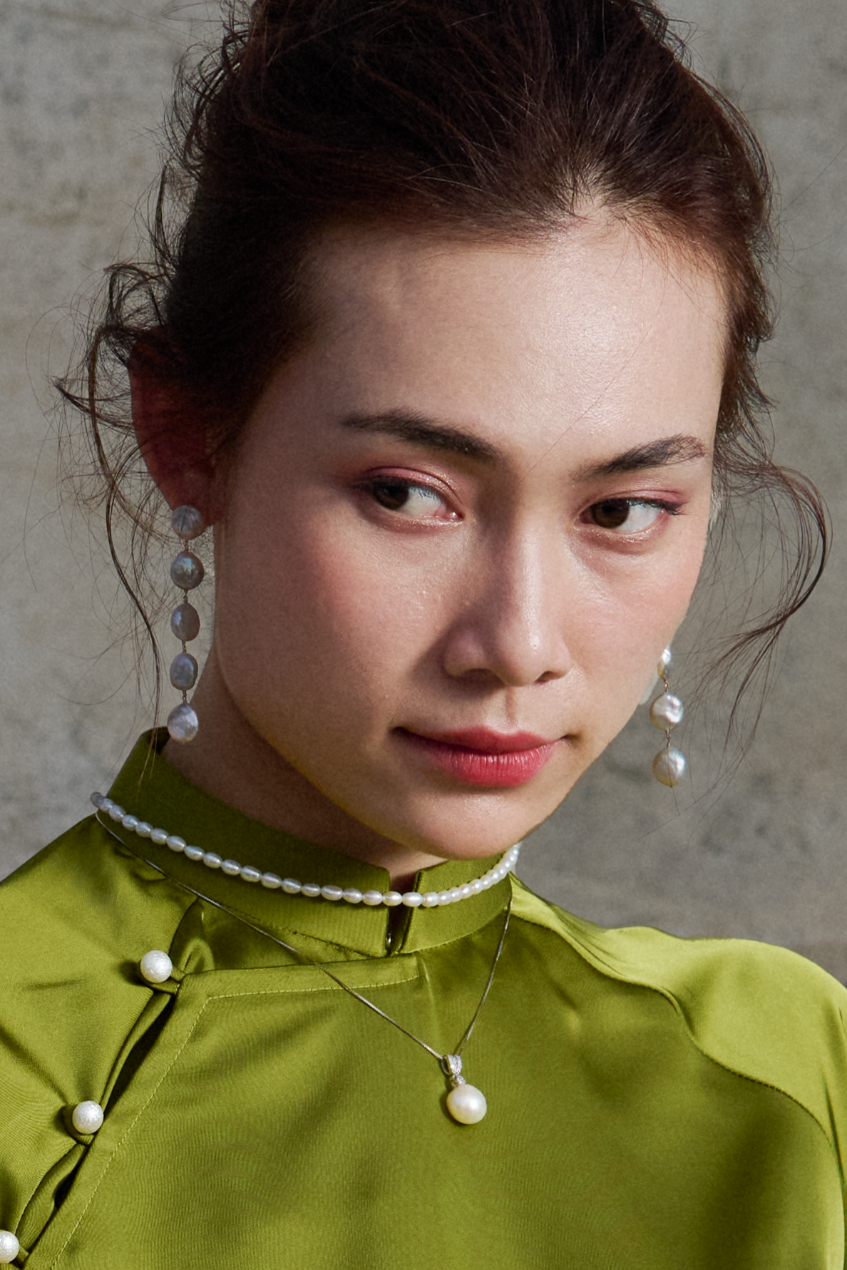 Bông tai dáng suối ngọc trai baroque thời trang Hity