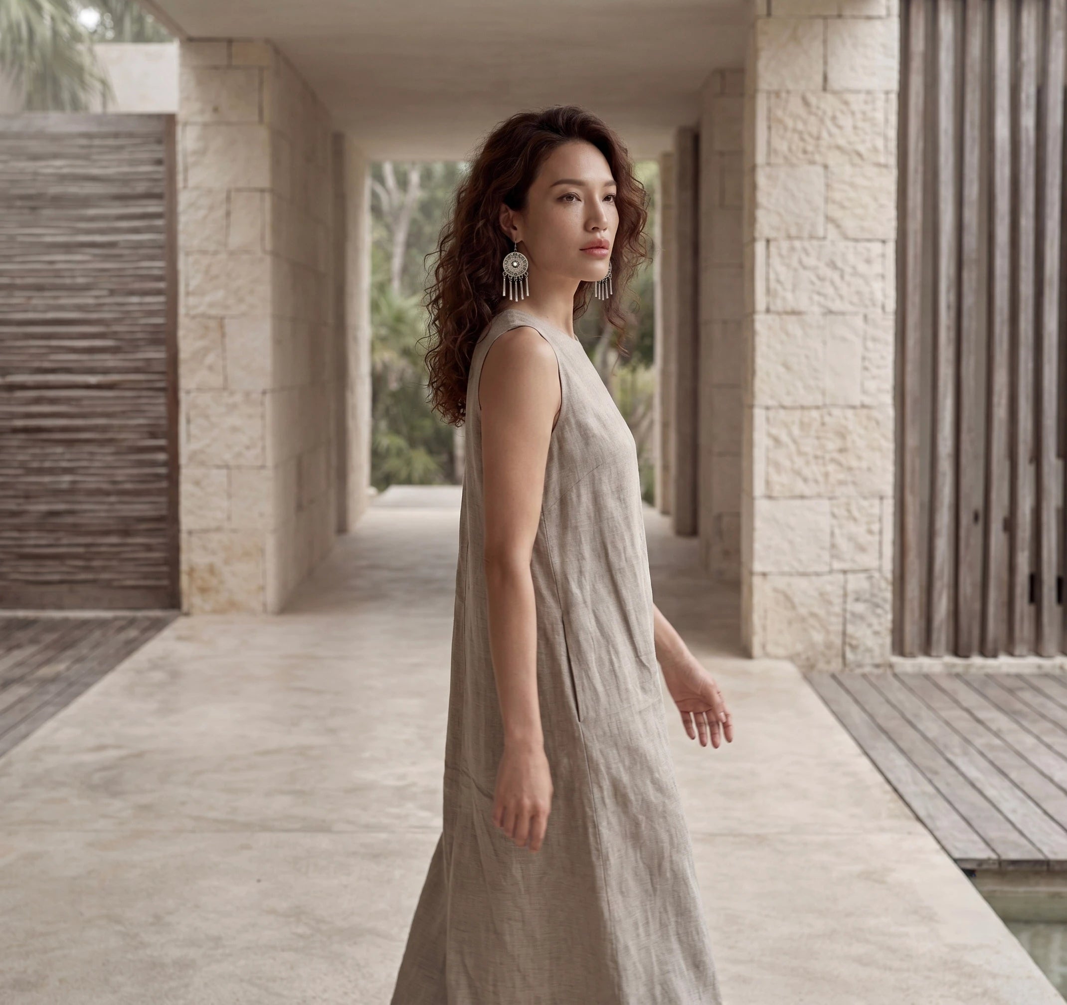 Bông tai boho thép không gỉ thời trang Hity