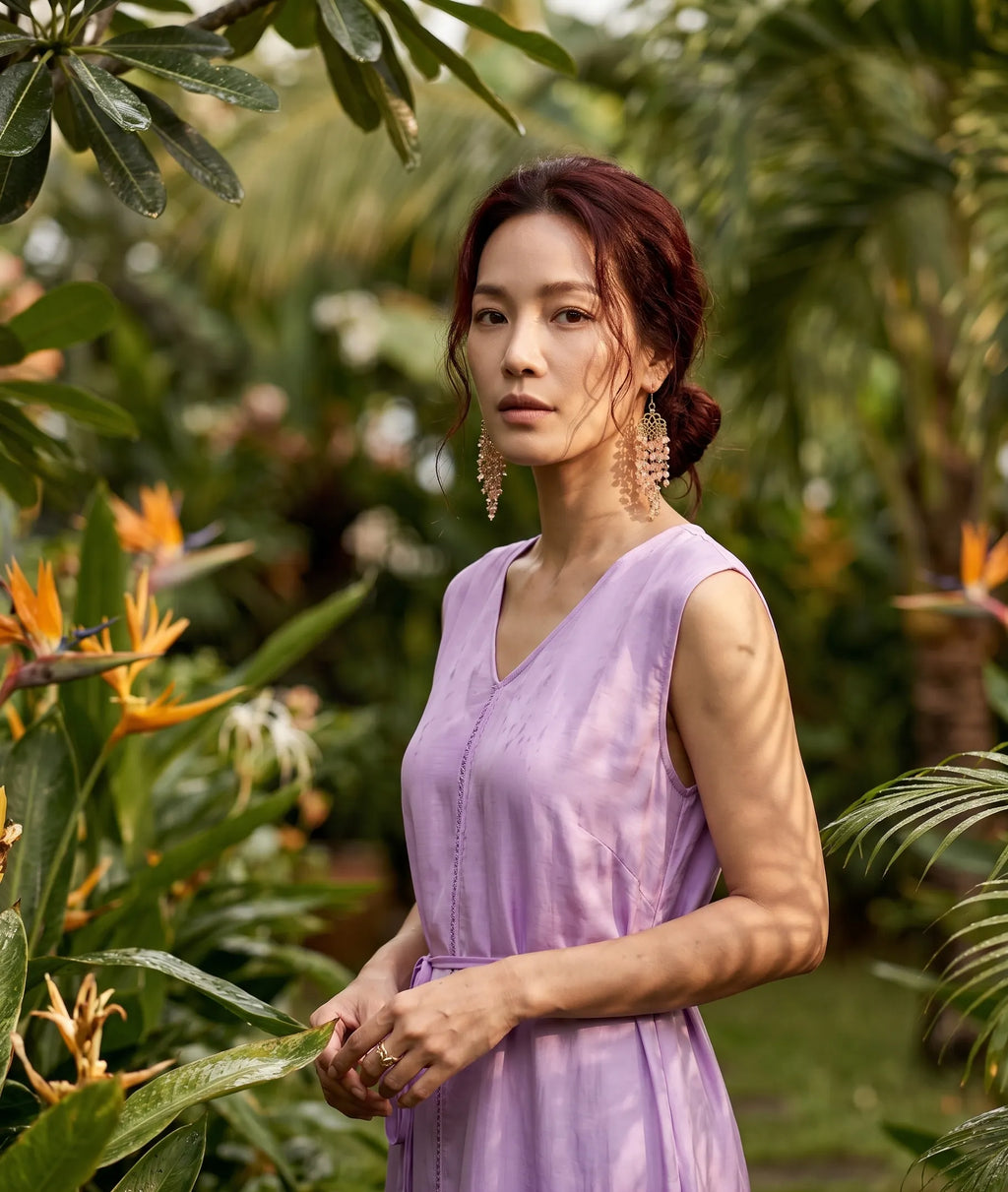 Bông tai dáng đèn chùm tua rua thời trang Hity
