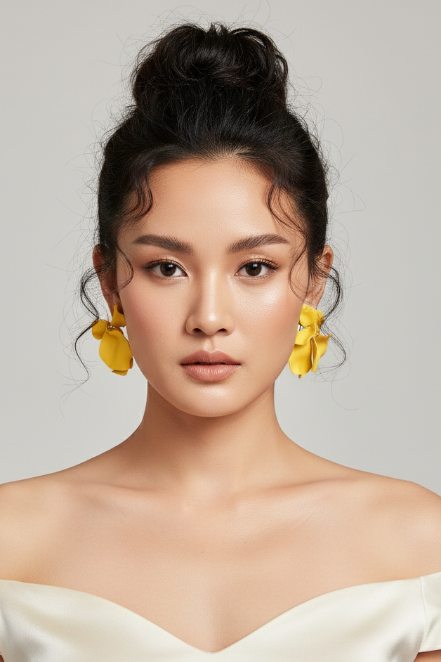 Bông tai trang sức bảng to statement thời trang Hity