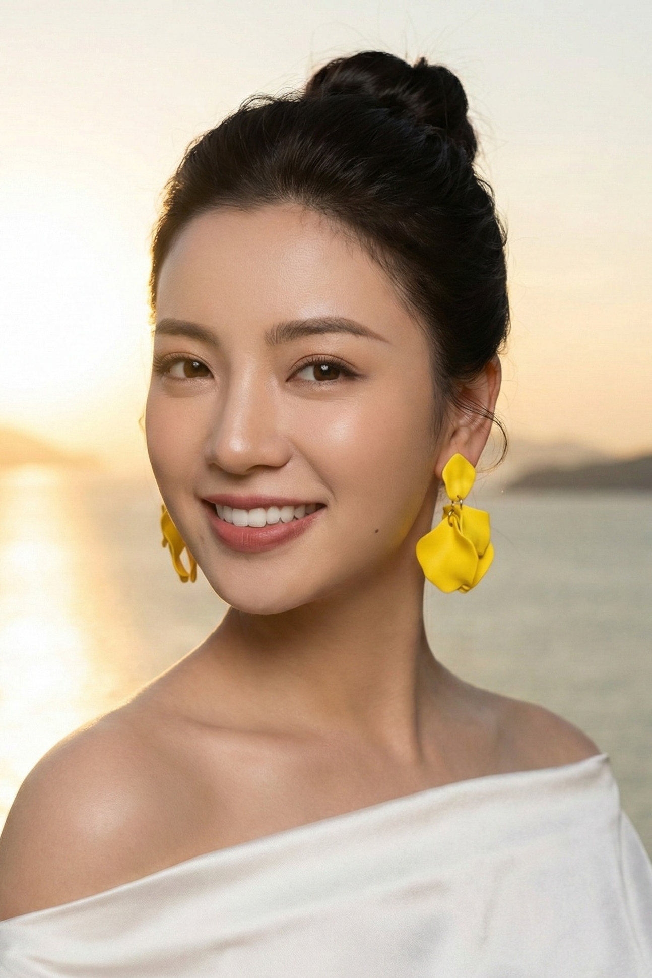 Bông tai trang sức bảng to statement thời trang Hity